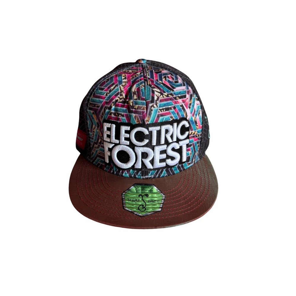 Electric Forest Grassroots California 2016 Festival Strapback Hat‎ Geometric Cap